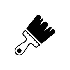 Paint brush flat icon. Brush paint vector illustration icon. Paint brush icon page symbol for site design. Paint brush icon EPS