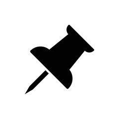 Vector push pin icon, Pushpin icon. Push pin vector illustration for graphic design. Push pin Isolated. Vector EPS pin symbol