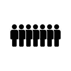 People vector icon. Person symbol. Work Group Team, Persons Crowd Vector Illustration icon. Group of people pictogram isolated. Illustration of people icon - symbol of the crowd. People standing next.