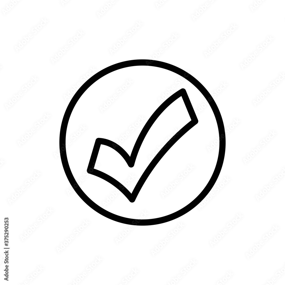 Poster check mark isolated icon. checklist button icon. check mark, tick vector icon. checkmark icon vector