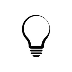 Bulb light vector icon. Lighting Electric lamp. Electricity, shine. Light Bulb icon vector, isolated on background. Bulb light icon - Idea sign, solution. Bulb light symbol Energy.