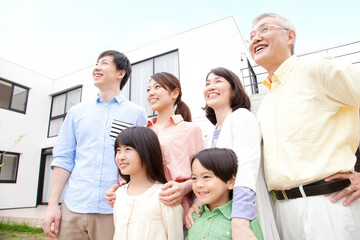 三世代家族ポートレート