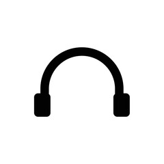 Headphones vector icon on background. Web design icon. Headphones icon minimalist design