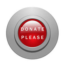 Big  donate now button vector