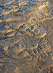 patterns in the sand at low tide