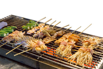Mala Chinese BBQ die cut on white background, BBQ Chinese style Or called 