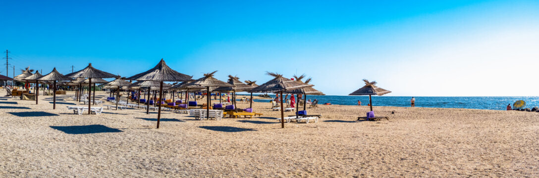 Sandy beaches on the Berdyansk Spit, Ukraine