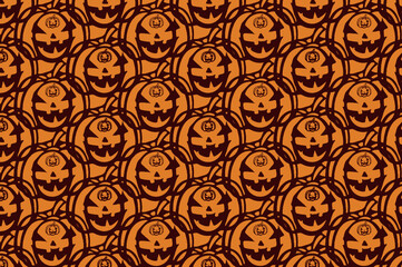 pumpkin seamless pattern design. suitable for wallpapers and backgrounds