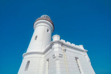Fototapeta na wymiar Looking up at the Cape Byron Lighthouse, Byron Bay, New South Wales, Australia