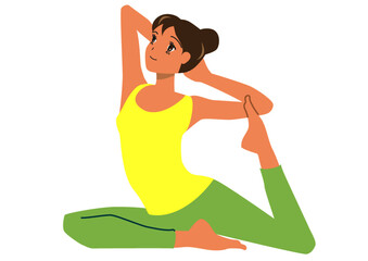 ヨガをする女性