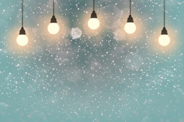 light blue wonderful shiny glitter lights defocused light bulbs bokeh abstract background with sparks fly, festive mockup texture with blank space for your content