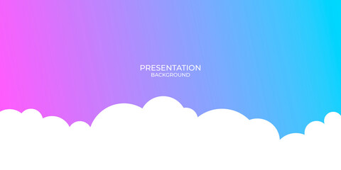 Grey pink gradient white sky cloud presentation background
