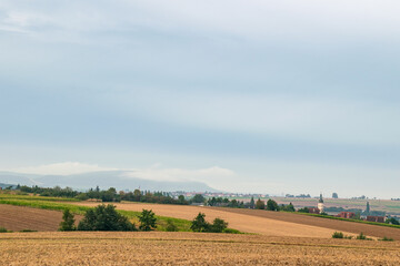Fototapeta na wymiar rural landscape with blue sky
