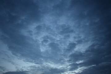 The beauty of the evening clouds. Dark sky