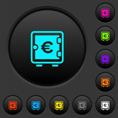 Euro strong box dark push buttons with color icons