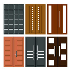 vector graphic of modern door 3x2m size