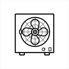 simple fan flat icon illustration vector