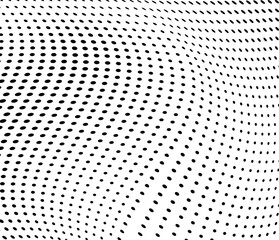 Naklejka premium Abstract halftone wave dotted background