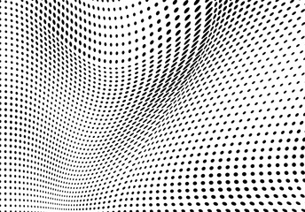 Abstract halftone wave dotted background