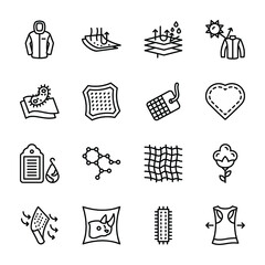 Fabric Vector Icons Set 