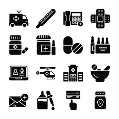 Pharmaceutical vector icons