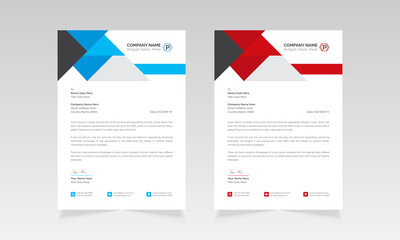 Modern company business letterhead design template