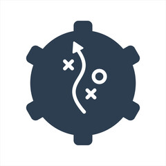 Tactical plan line icon. Strategy Plan icon