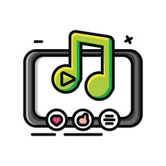 tablet with multimedia icons, social network