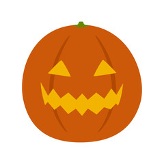 ハロウィンのジャック・オー・ランタンのイラスト。