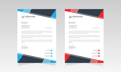 Modern style business letterhead vector design