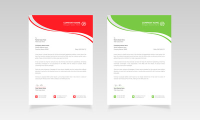 Clean company business letterhead design template