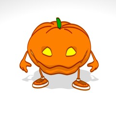 Fun 3D cartoon Halloween Pumpkin