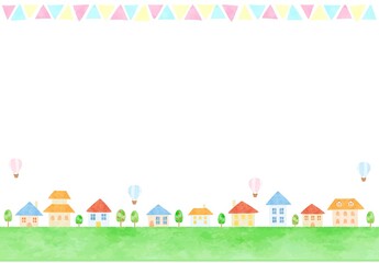 シンプルな町のイラスト