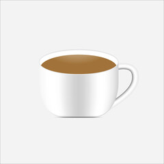 vector coffee cup isolated on white illustration