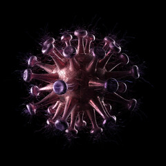 3D Illustration Covid 19, coronavirus illustration