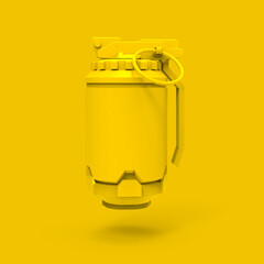 Yellow Grenade background 3D Illustration