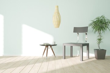 Modern interior design. 3D illustration
