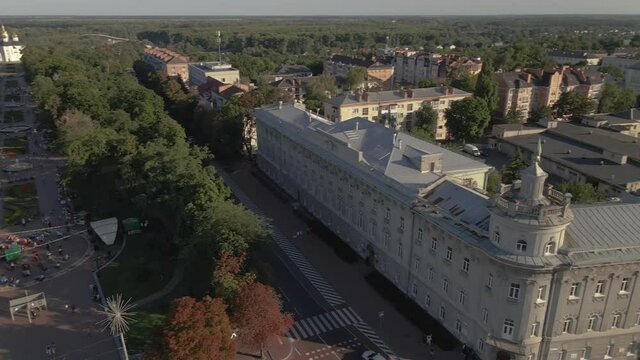 Journey. The city of Chernigov. Ukraine. Aerial view.