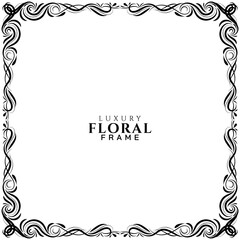 Ornamental floral frame elegant design background