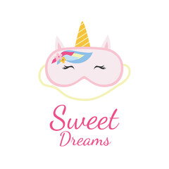 Icon cute pink sleep mask.