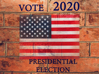 Beautiful card with the image of the American Flag