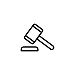 Auction Icon  in black line style icon, style isolated on white background