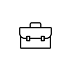 Briefcase Icon  in black line style icon, style isolated on white background
