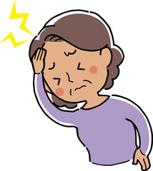 頭痛に苦しむ女性
