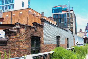 Typischer Straßenzug in New York Manhatten Straße Ausblick