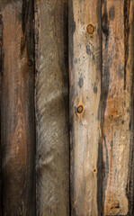 Background from wooden light brown horizontal vintage boards, as an abstract texture, copy space.
