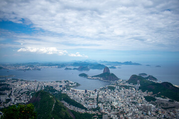 Rio de Janeiro city from the upside, Brazil