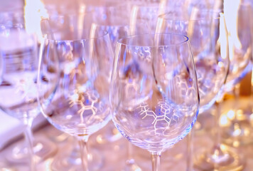 empty glasses of wine