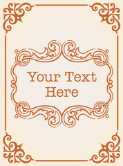 アンティーク風フレームとデザイン素材。ルネサンス、ゴシック風