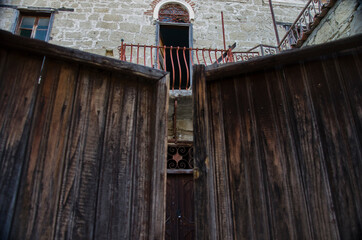 old wooden door
